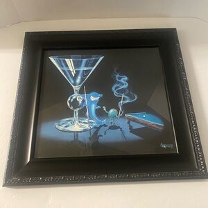 Michael Godard “Pool Shark” Dont drink and draw series framed print
